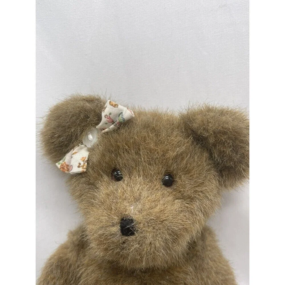 Boyd's Teddy Bear 13” Floral Bow Pink Heart on Foot Plush Stuffed Animal Toy